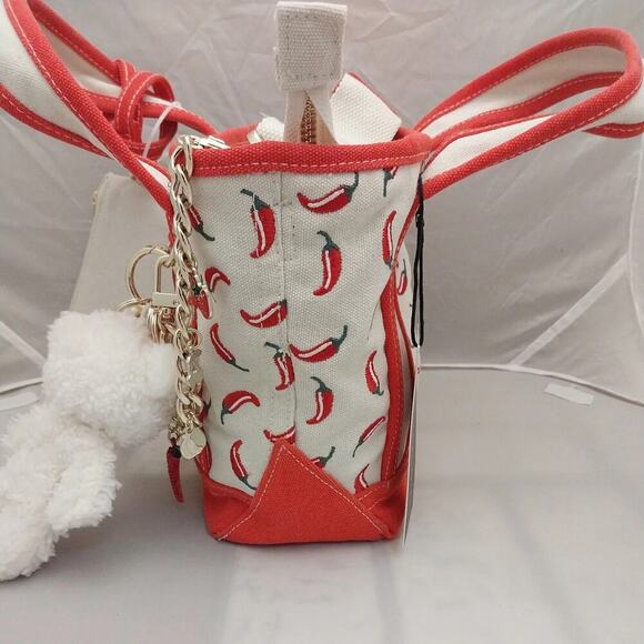 Madden Girl Chili Pepper Mini Tote Crossbody Bag with Charms and Keychain NWT - Picture 6 of 7